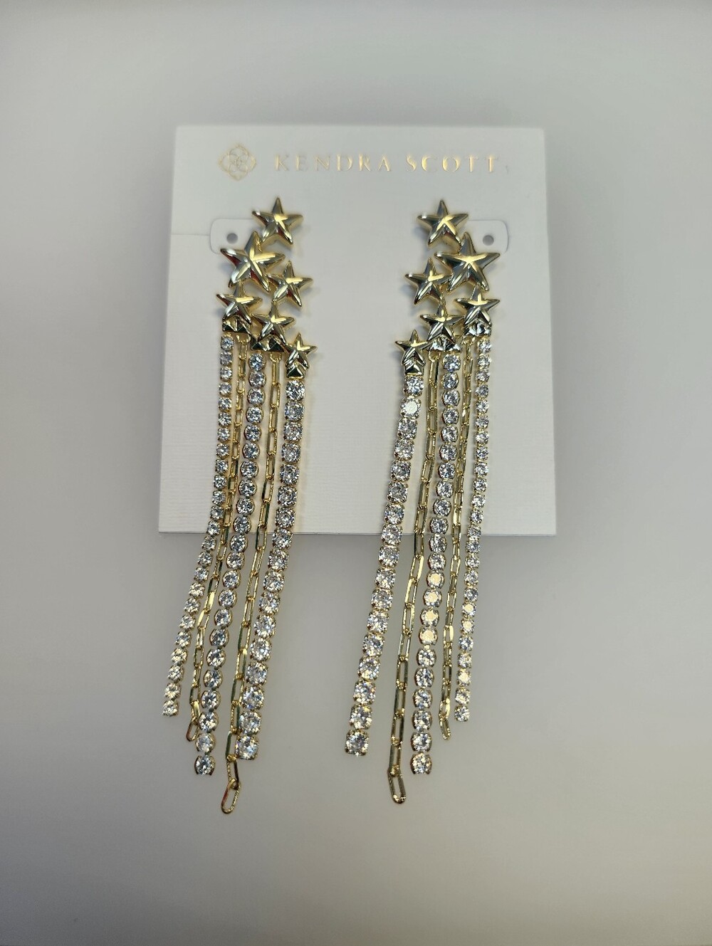 NWT Kendra Scott Gold-Tone Cassidy Star Statement Earrings